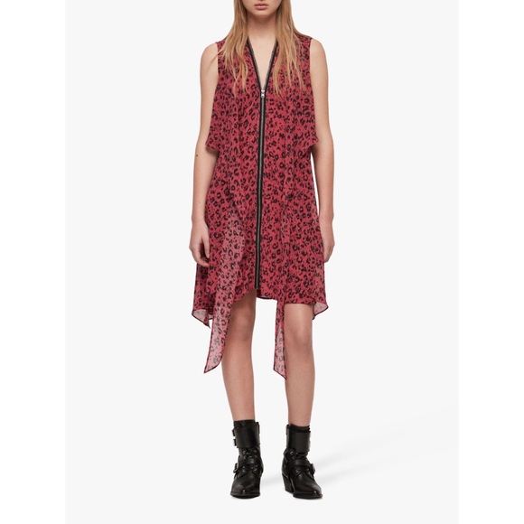 AllSaints Jayda Roar Dress, Pink size M - Picture 4 of 11
